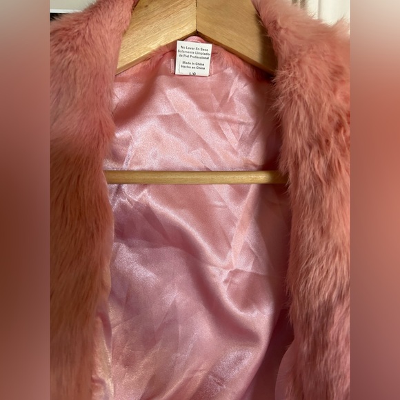 Pink Rabbit Fur Cropped Jacket - Picture 8 of 8